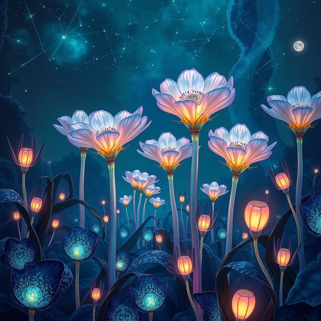 Mystical Blooms in an Ethereal Realm