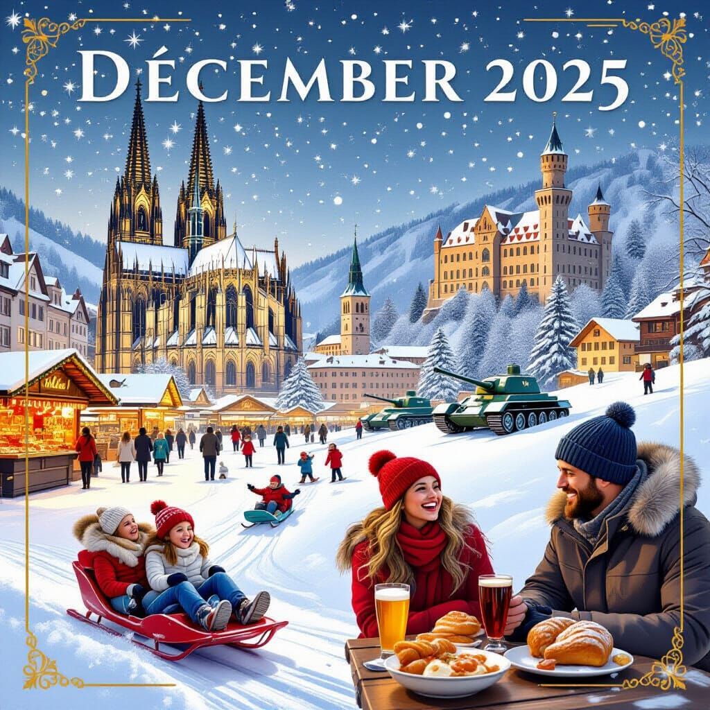 Festive German Holiday Poster Art