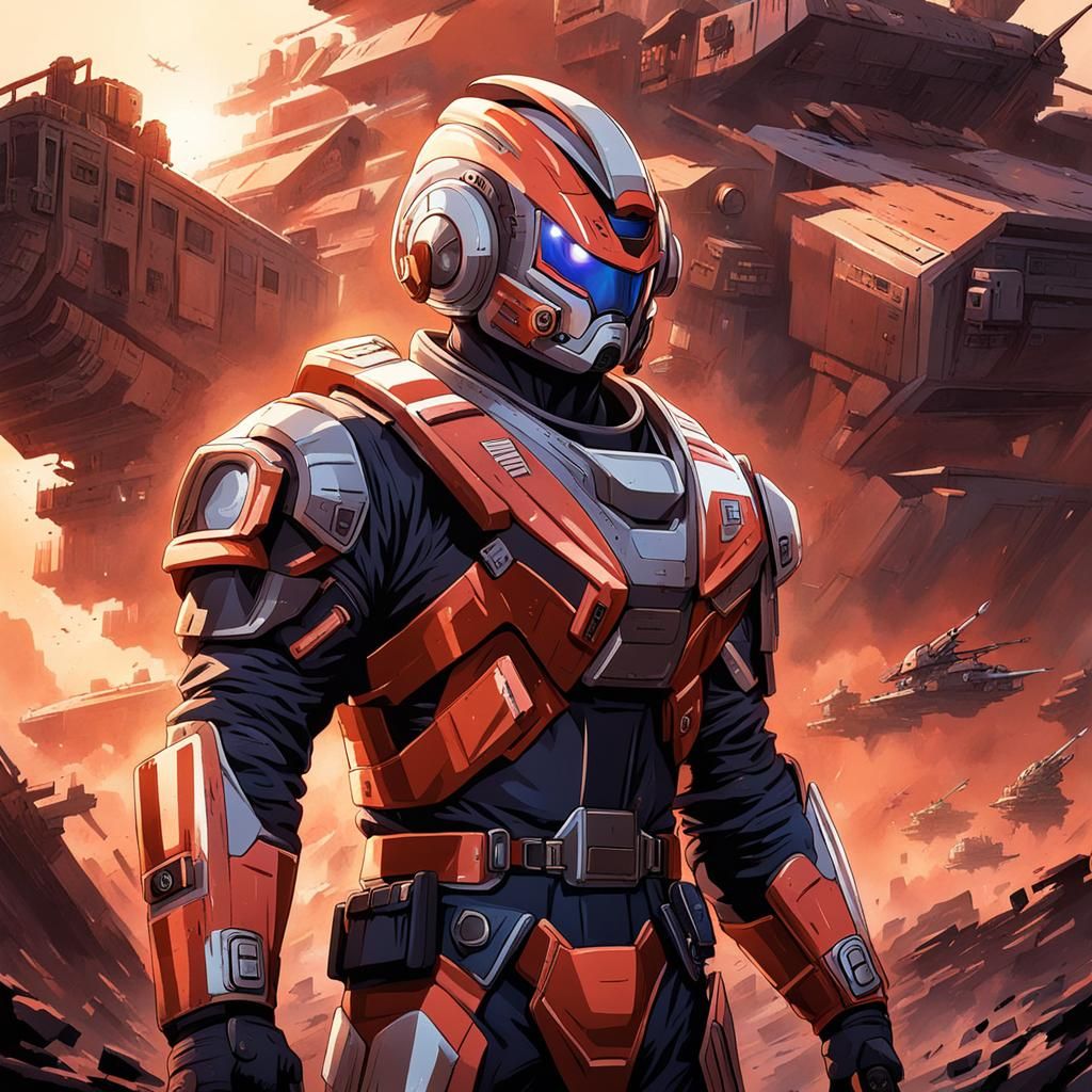 Gritty Anime Sci-Fi Pilot in 1980s Style