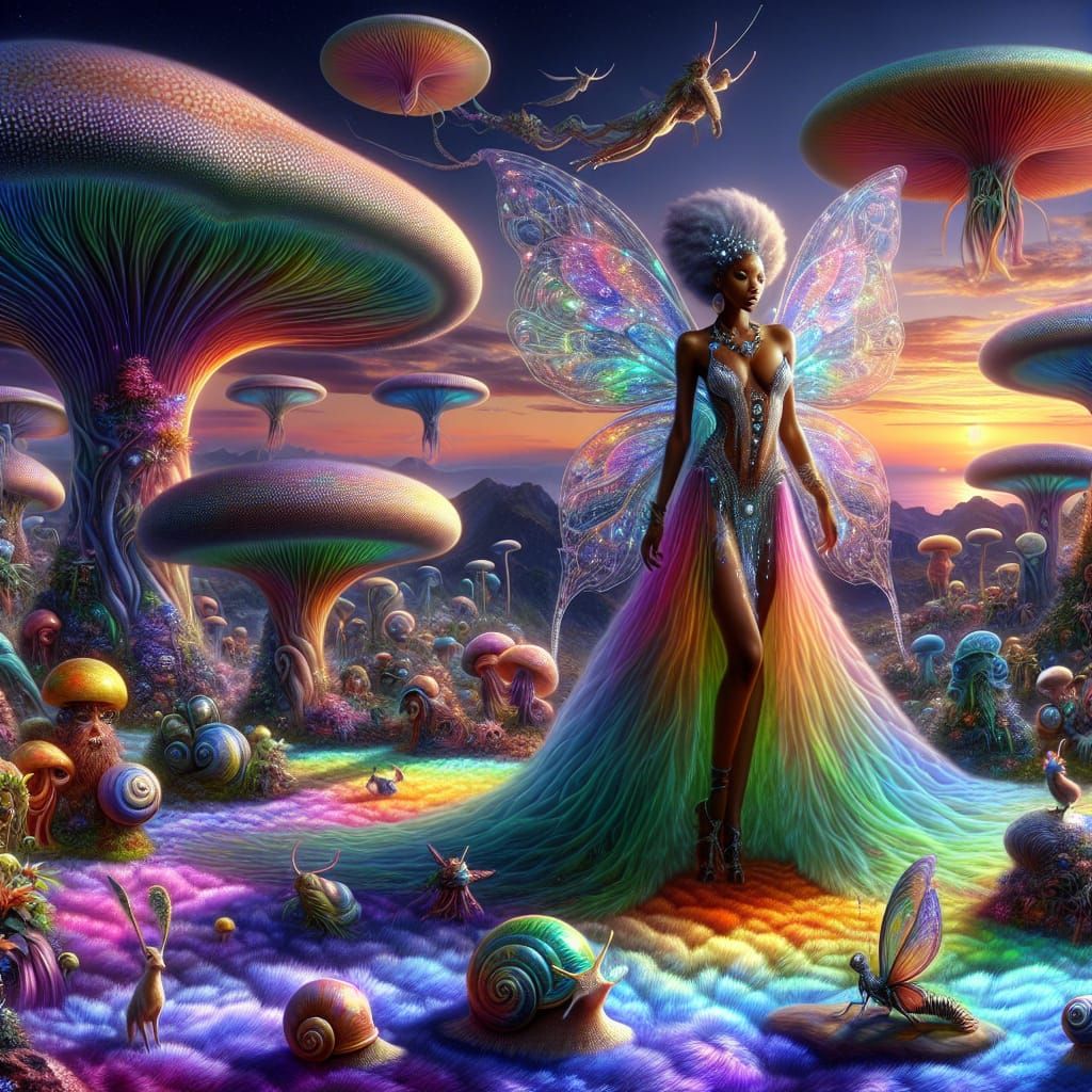 Fantasy Ecosystem with Fairy Queen and Hilarious Flora