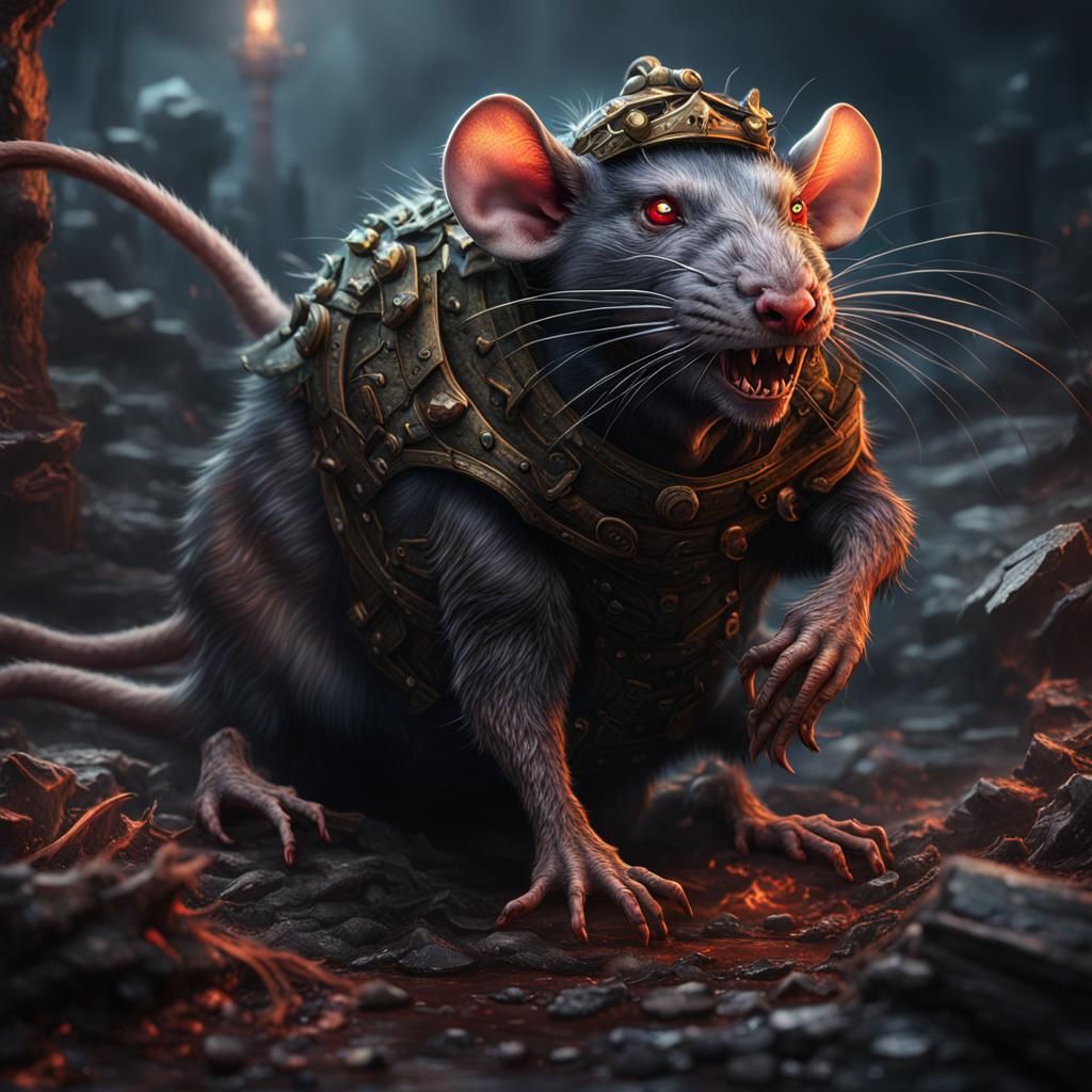 Demonic Mutant Rat Fantasy Concept Art