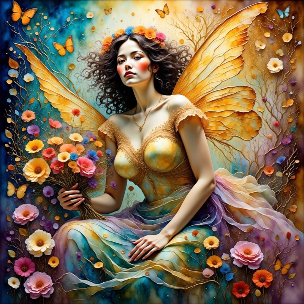 Enchanting Fairy in a Surreal Dreamscape, Matte Finish