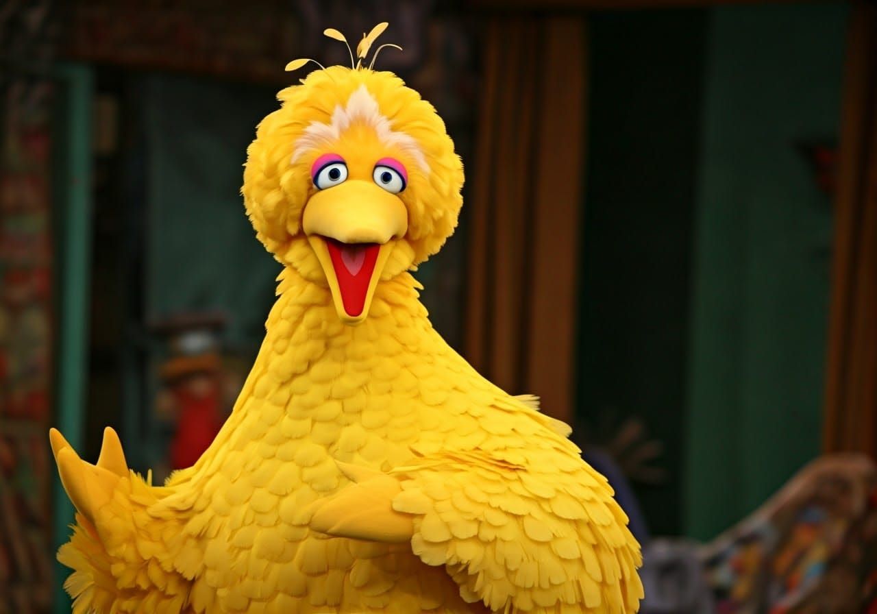 Big Bird on Iconic Sesame Street