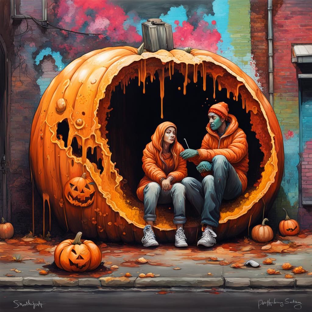 Peter Pumpkin Eater in Graffiti Splash Art