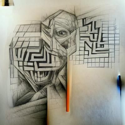 Abstract Pencil Maze: Mental Fragmentation