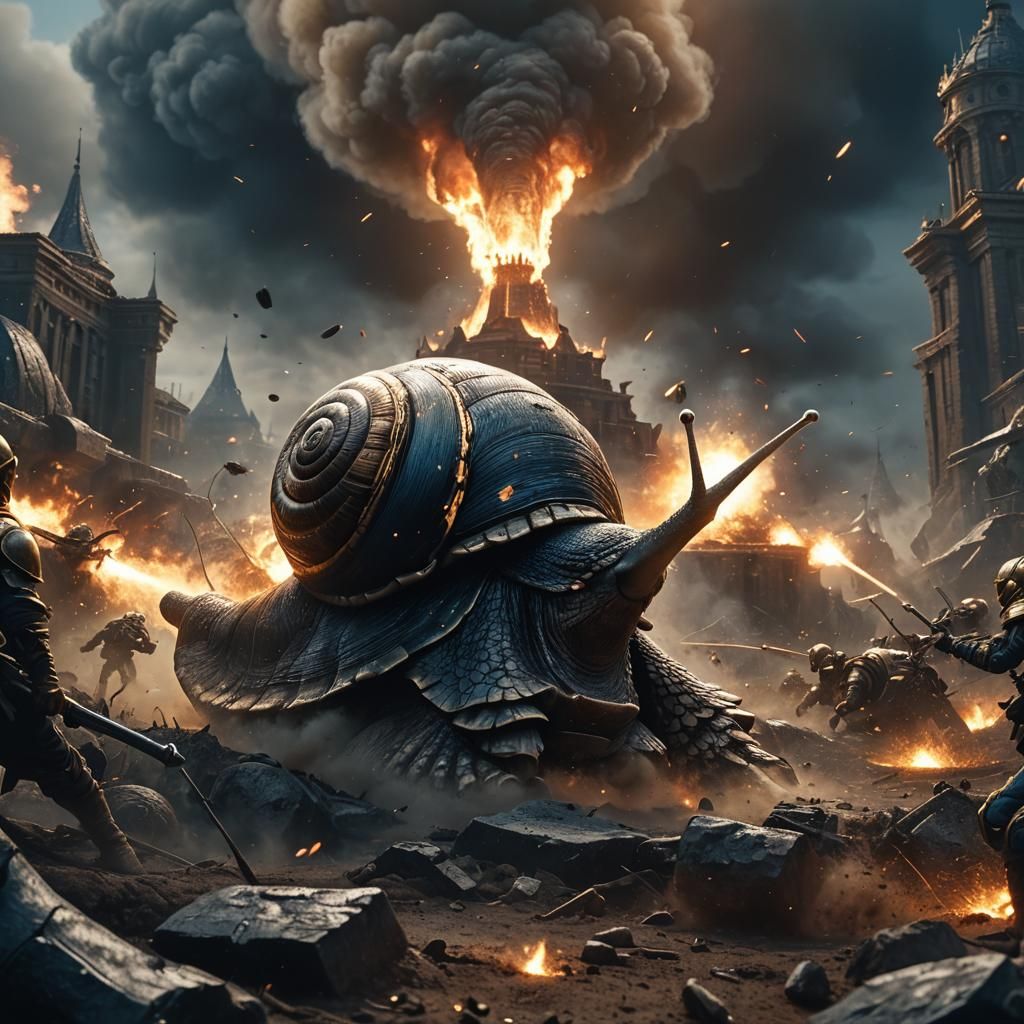 Armored Battle Snail on Ominous Battlefield