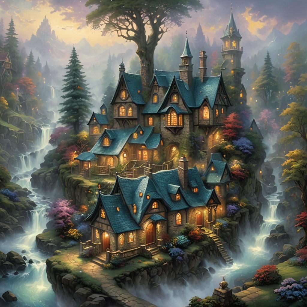 Ethereal Book of Shadows in Fantasy Mist