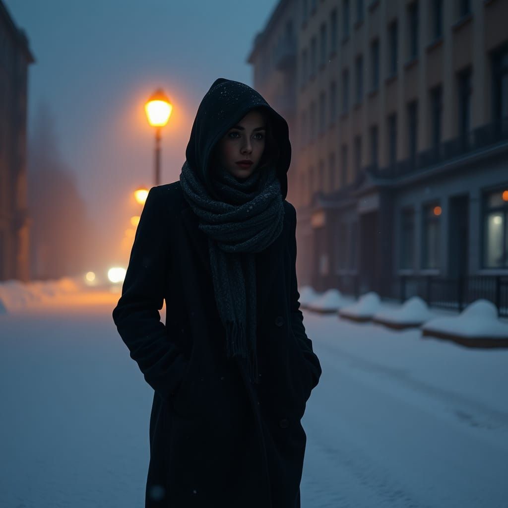 Winter Night Walk: Cinematic Realism in the City