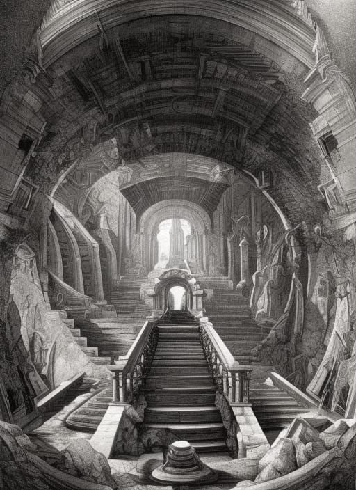 Infinite Staircases: A Digital Matte Painting Inspired by Es...