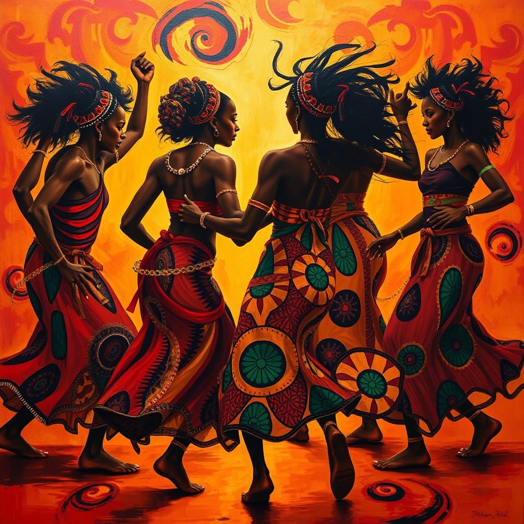 Dark-Skinned Dancers Unite in Vibrant Kwanzaa Celebration