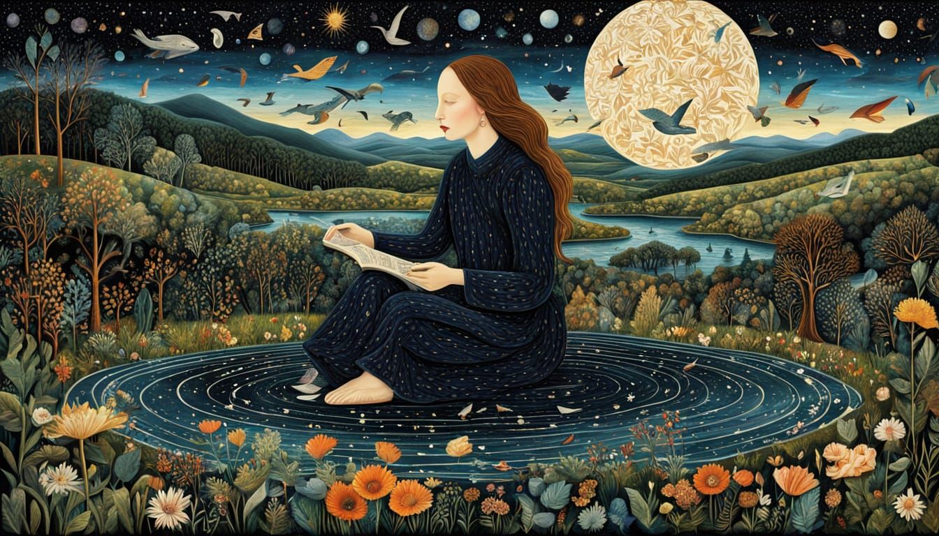 Surreal Cosmic Artwork Embracing Change and Authenticity