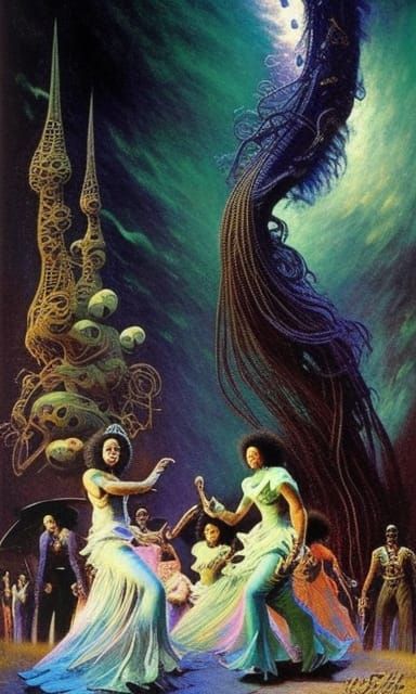 Afrofuturist Post-Apocalyptic Maximalist Art