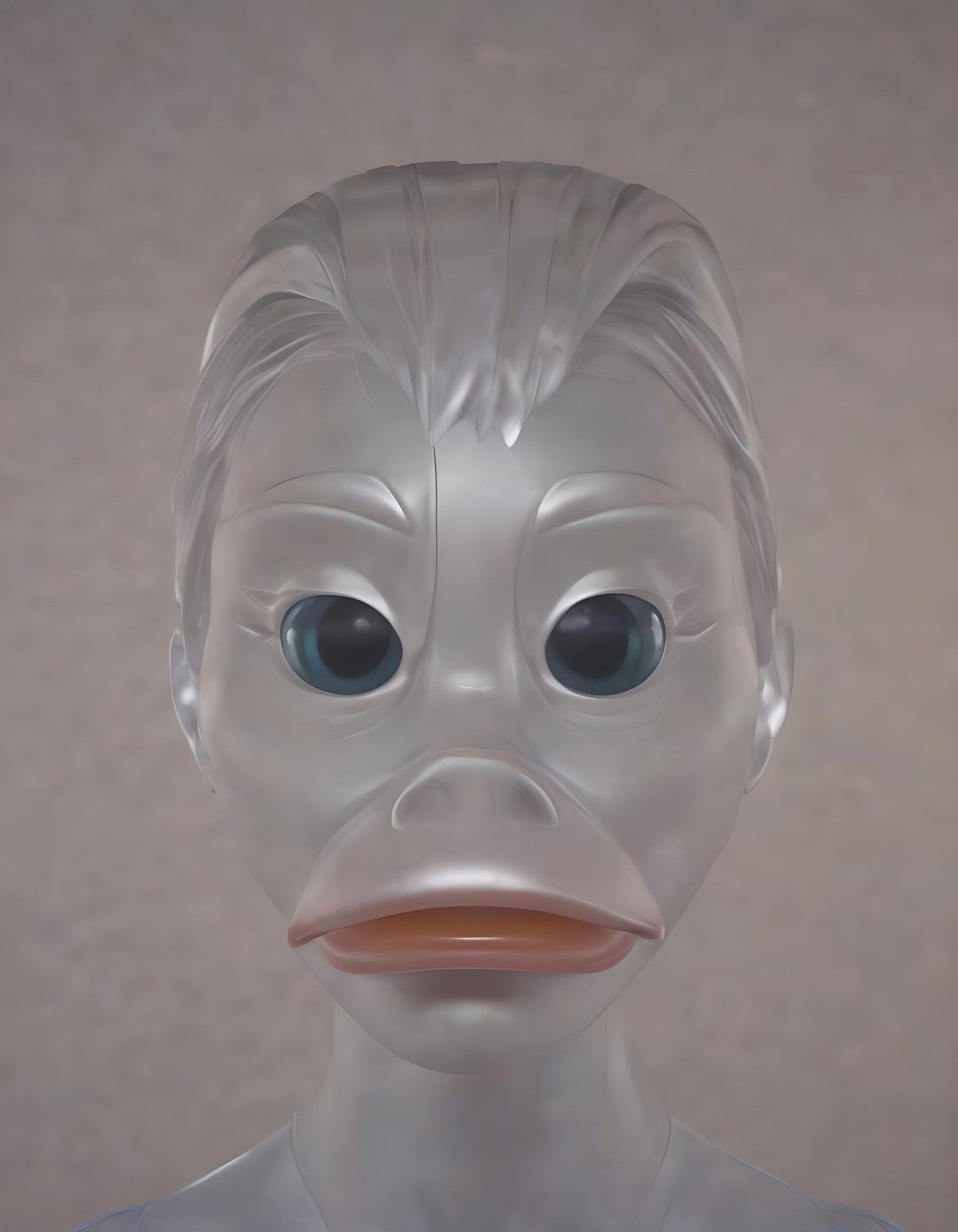 Donald Duck Sci-Fi Portrait in Neo-Deco Style