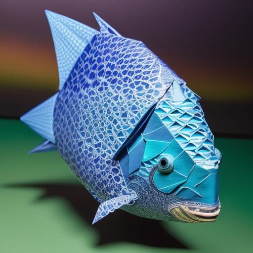 Hyperdetailed Origami Fish: Underwater Paper Art