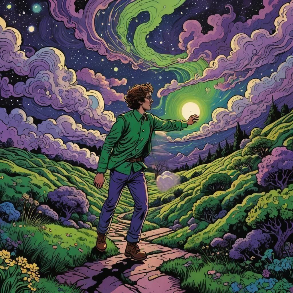 Psychedelic Starry Night: Underground Comix Art