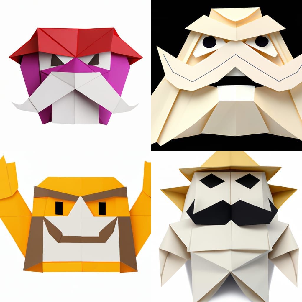 Wario Origami Papercraft in 8K Resolution