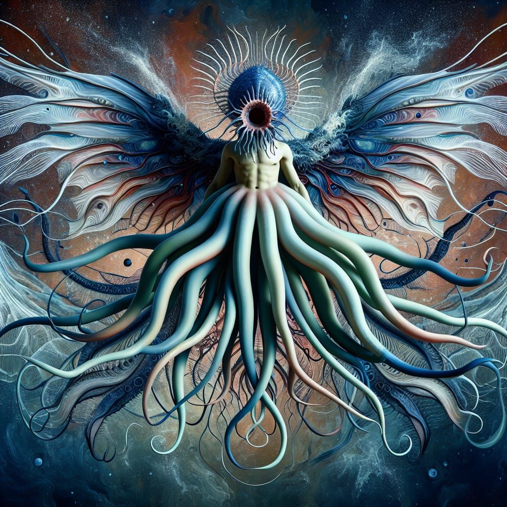 Unique Mythical Sea Creature with Human-like Features