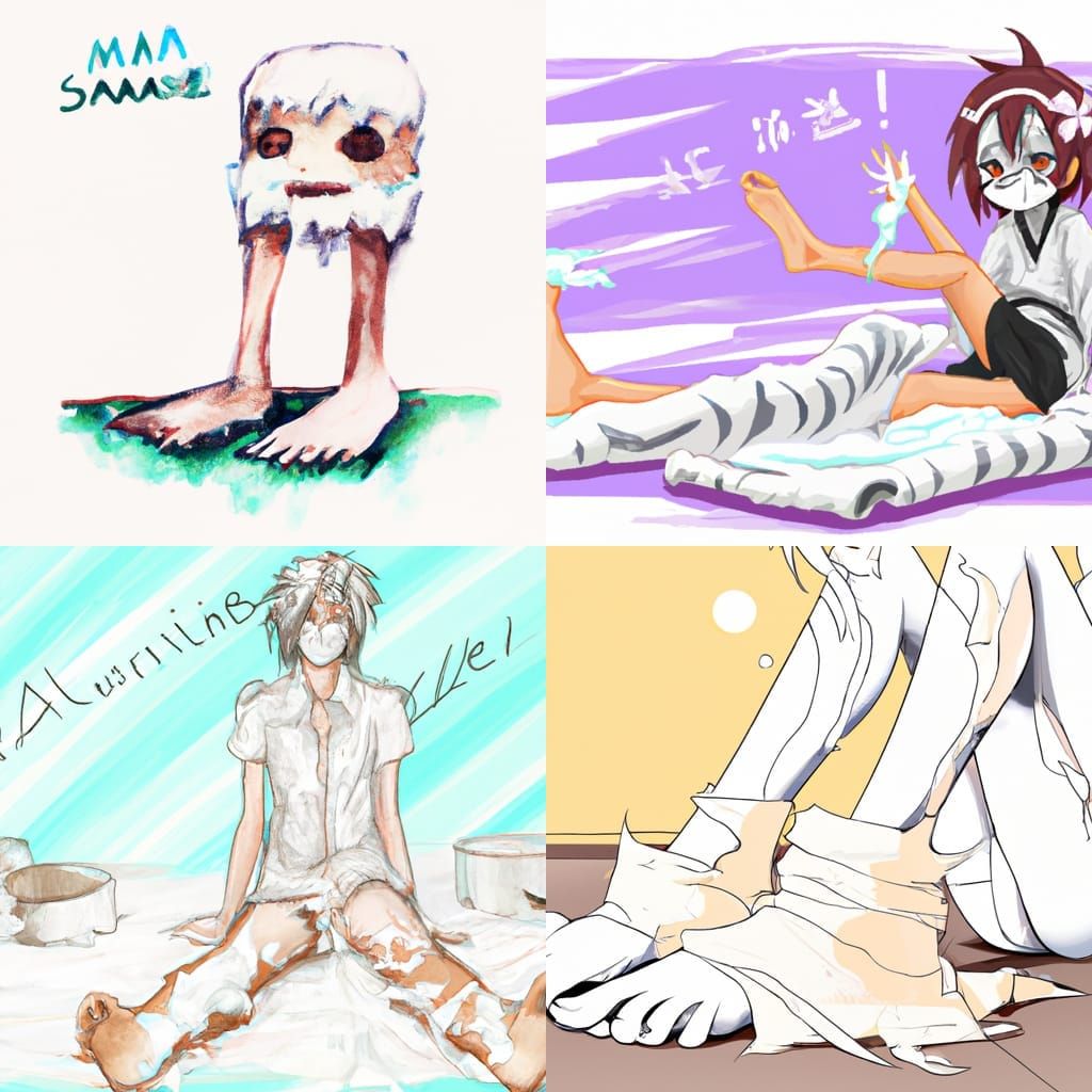 Duct Tape Mummification in Anime Style