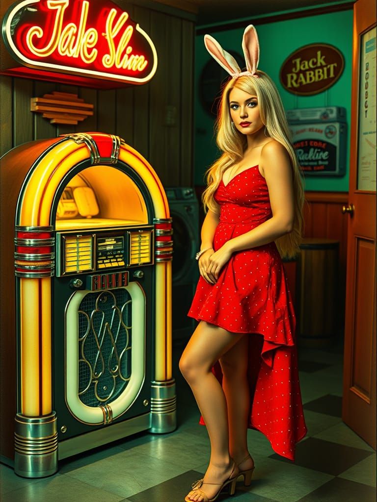 1960s Pin-Up Model at Jack Rabbit Slims