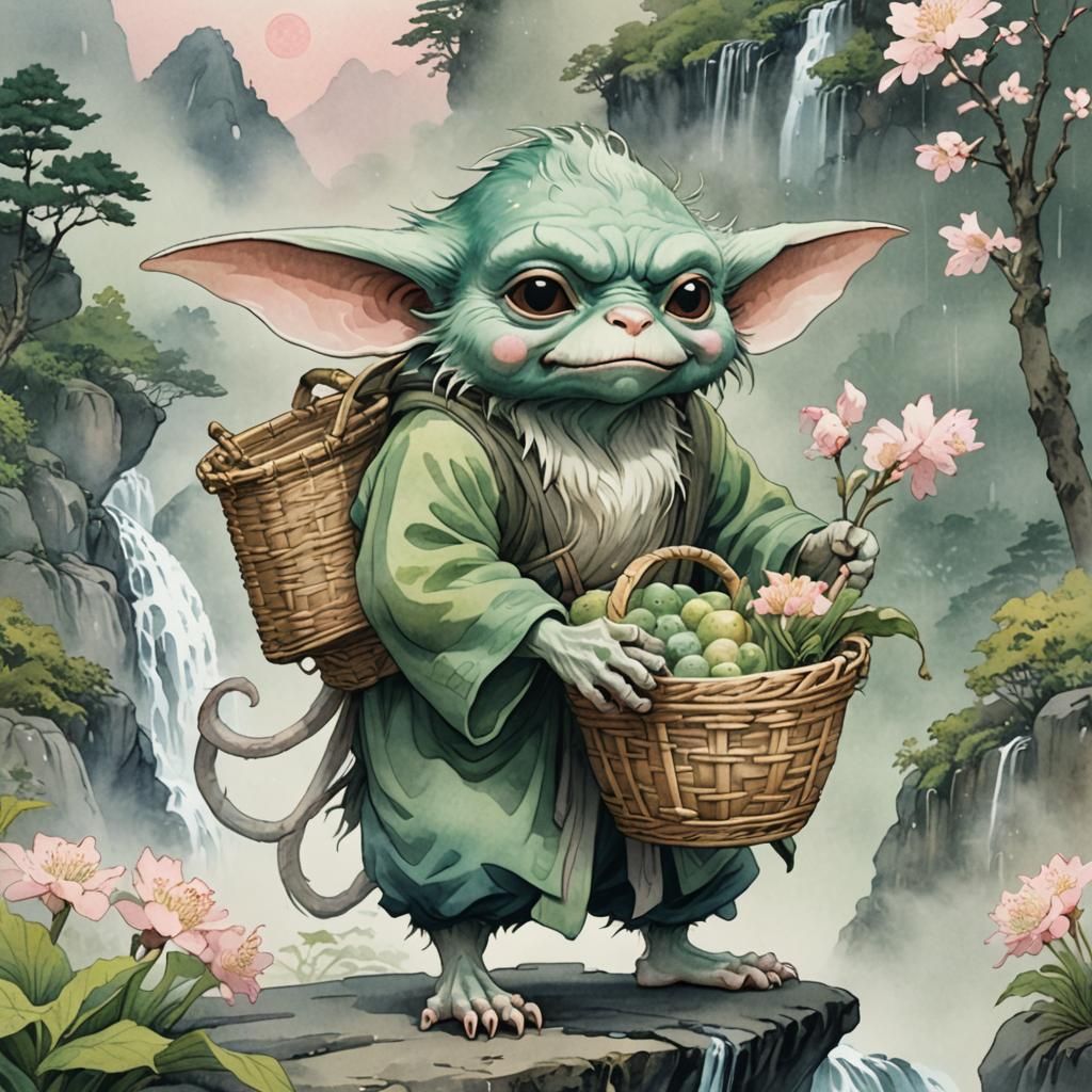 Gremlin and Mouse in Muted Isolation Dreamscape