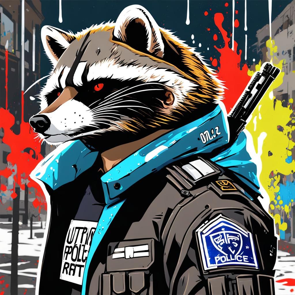 Zombie Graffiti Art: Leon Kennedy in Raccoon City