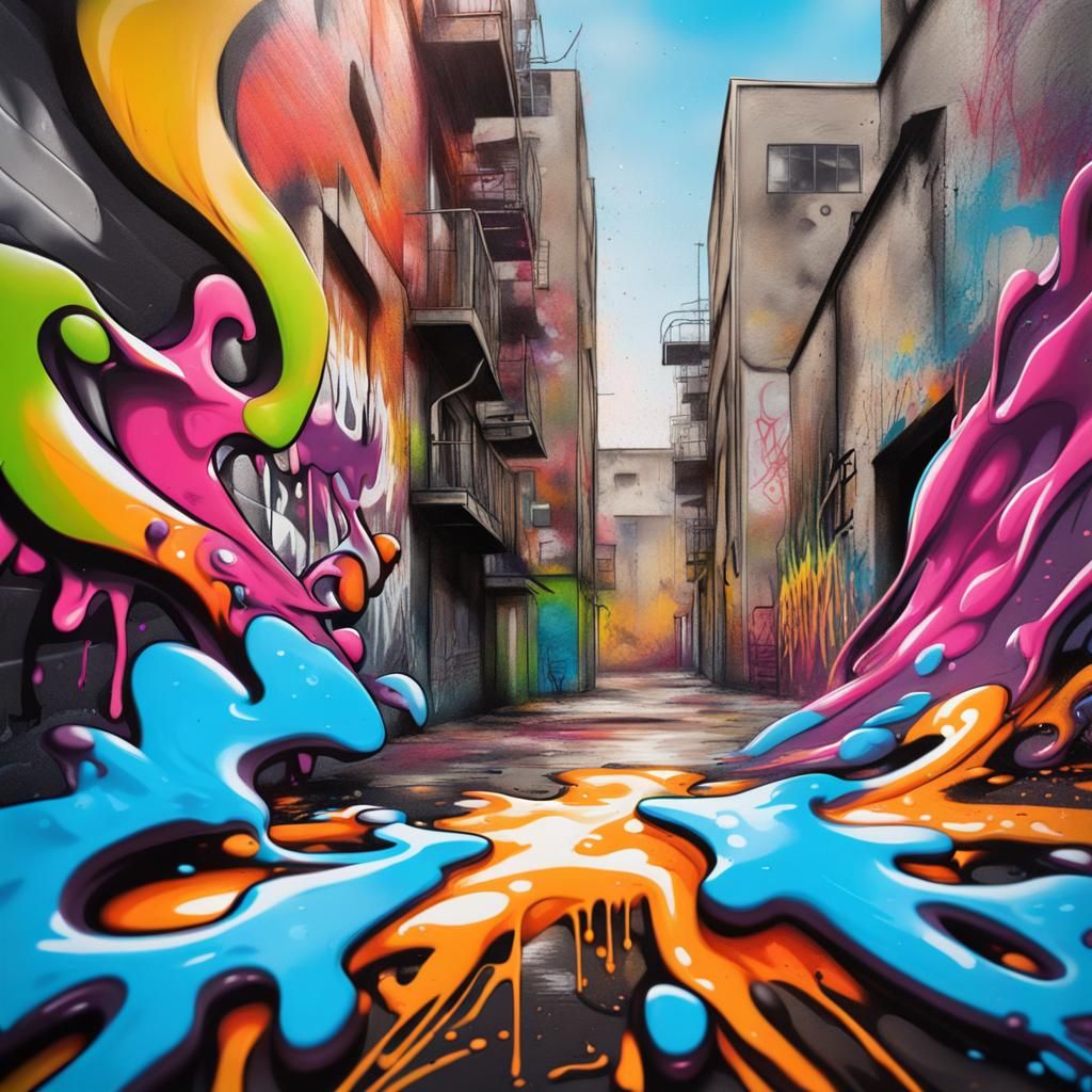 Colorful Graffiti Street Art Background