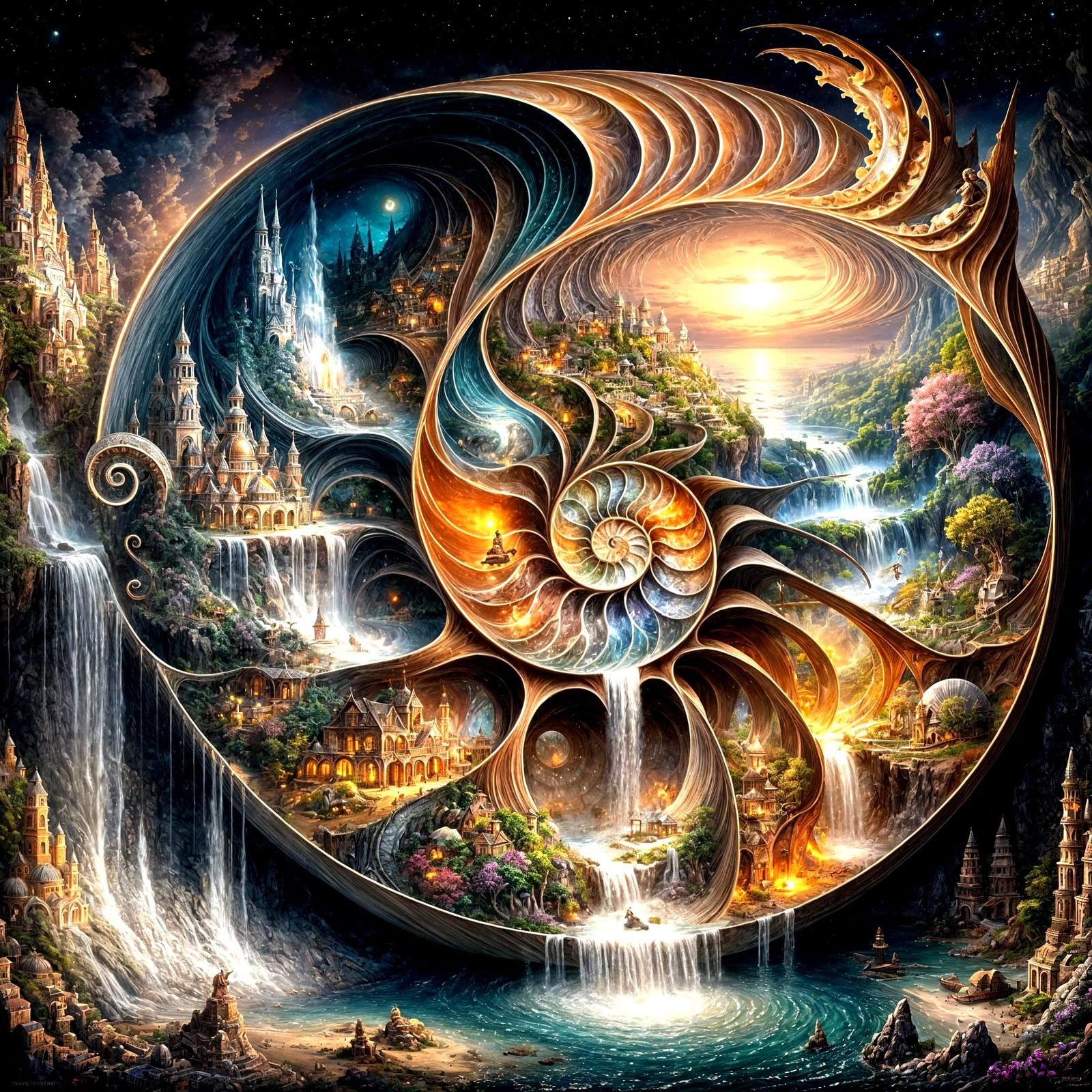 Mystical Nautilus Shell in Late 19th-Century Romanticism Sty...