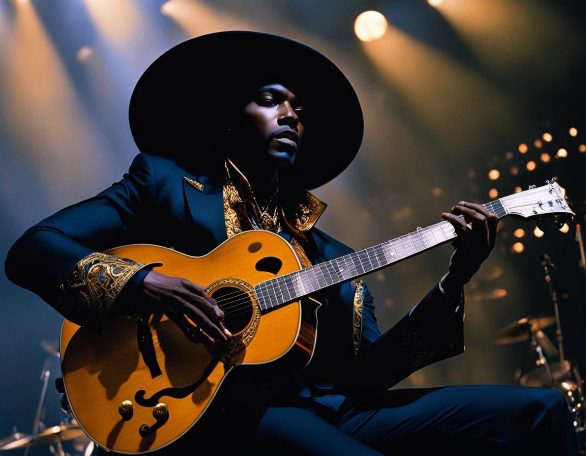 Mythical Blues Musician in Edwardian City
