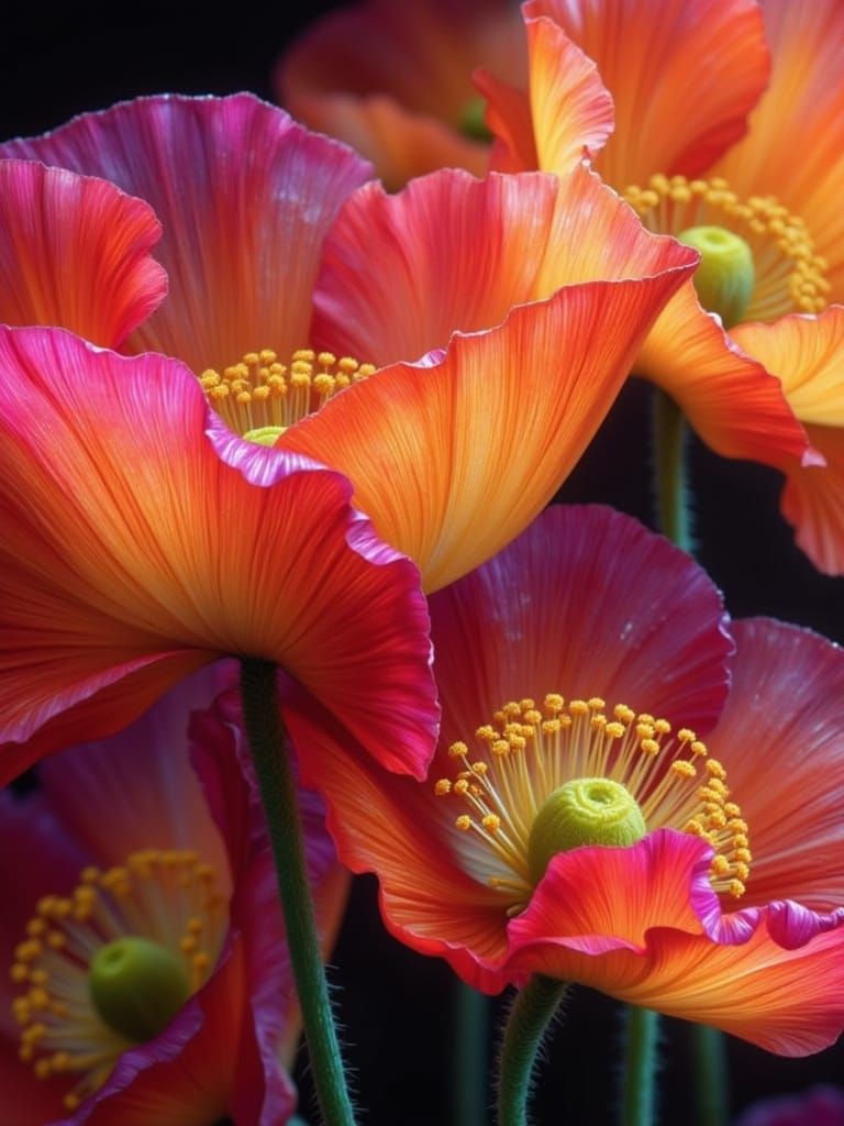 Vibrant Orange Poppies