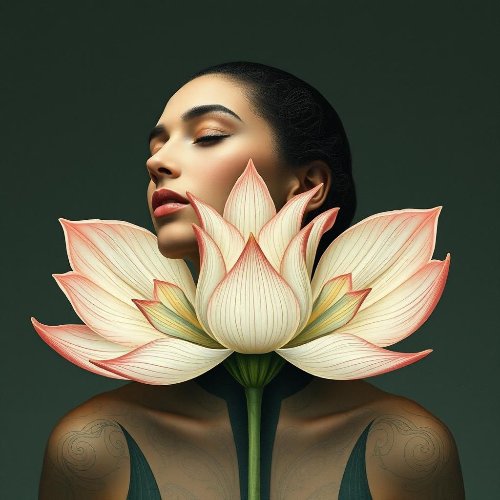 Blooming Woman: A Surreal Botanical Fusion