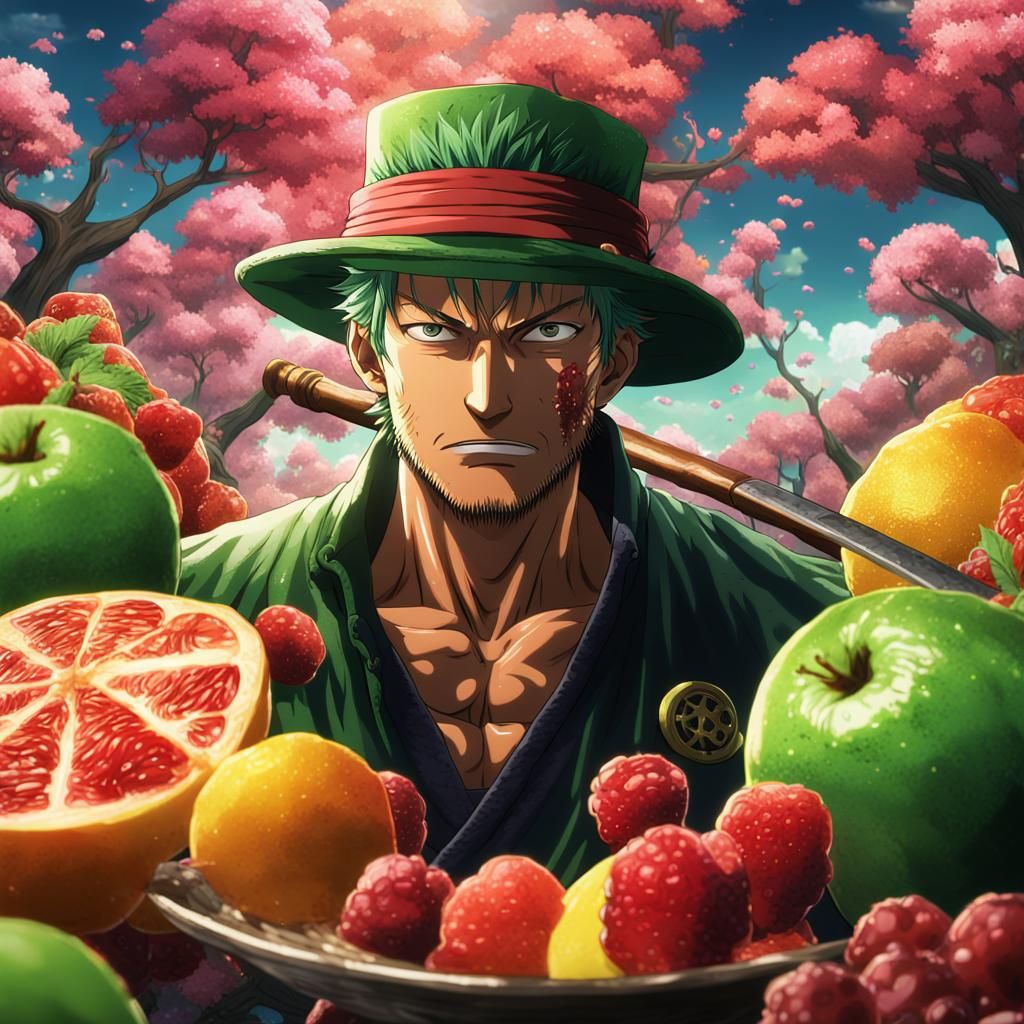 Zoro Consumes Gum-Gum Fruit: One Piece Fan Art