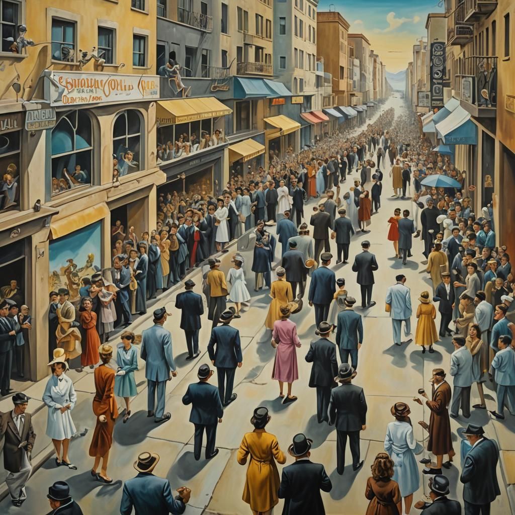 Surrealist Parade in Salvador Dali Style