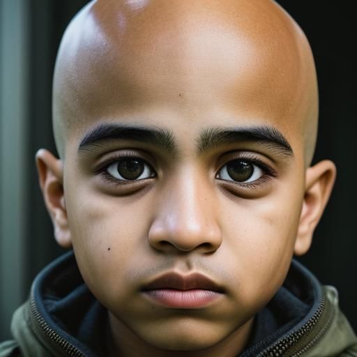 Hyperrealistic Portrait of an Arab Baby Boy