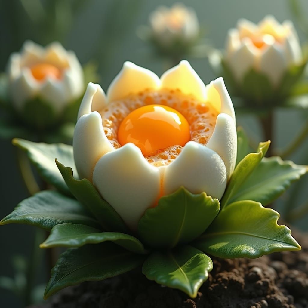 Fantastical Eggplant Flowers: Digital Matte Painting