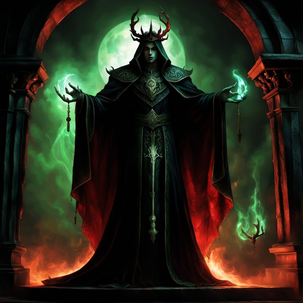 Infernal King Bael in Gothic Horror Style