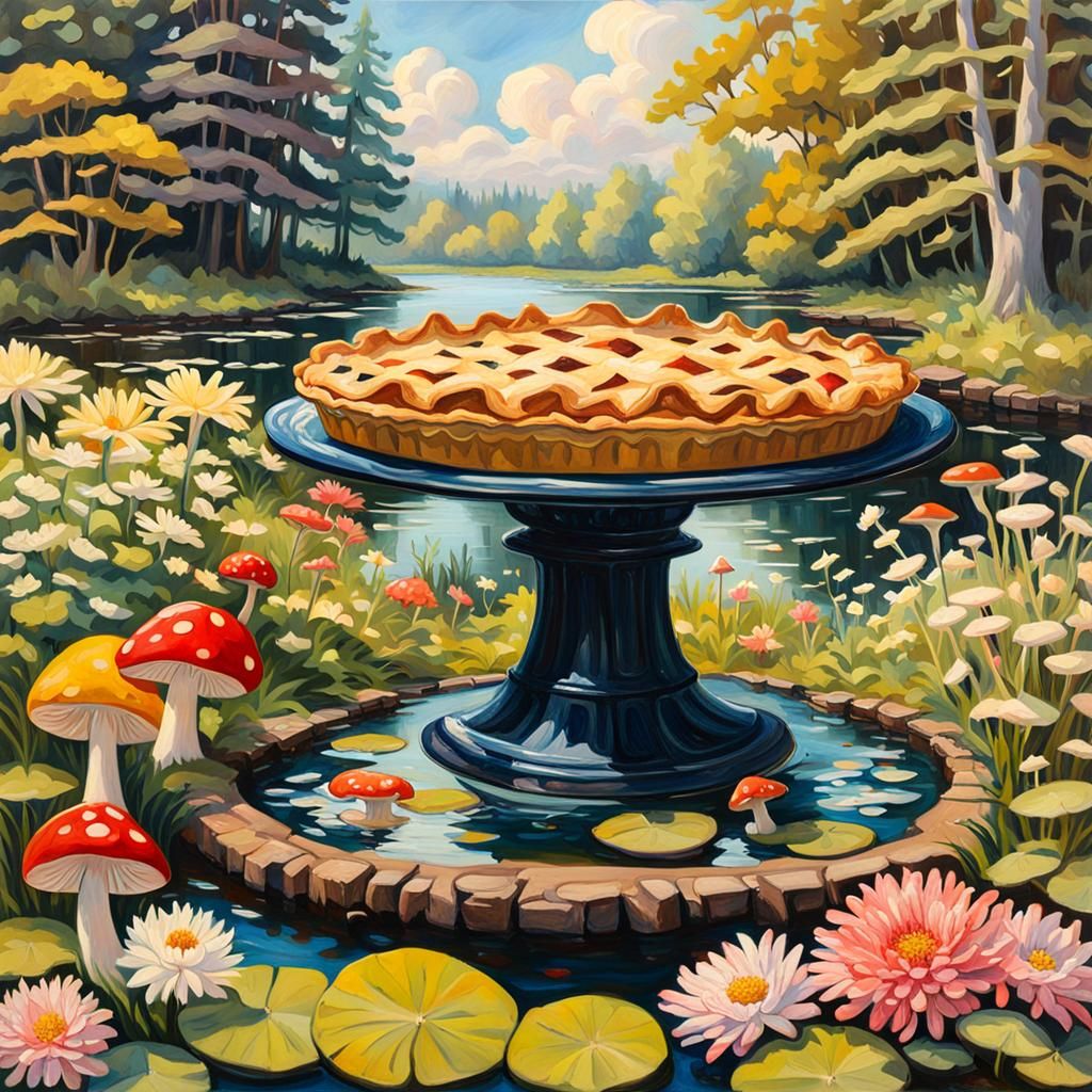 Cottagecore Apple Pie in an Impressionist Garden