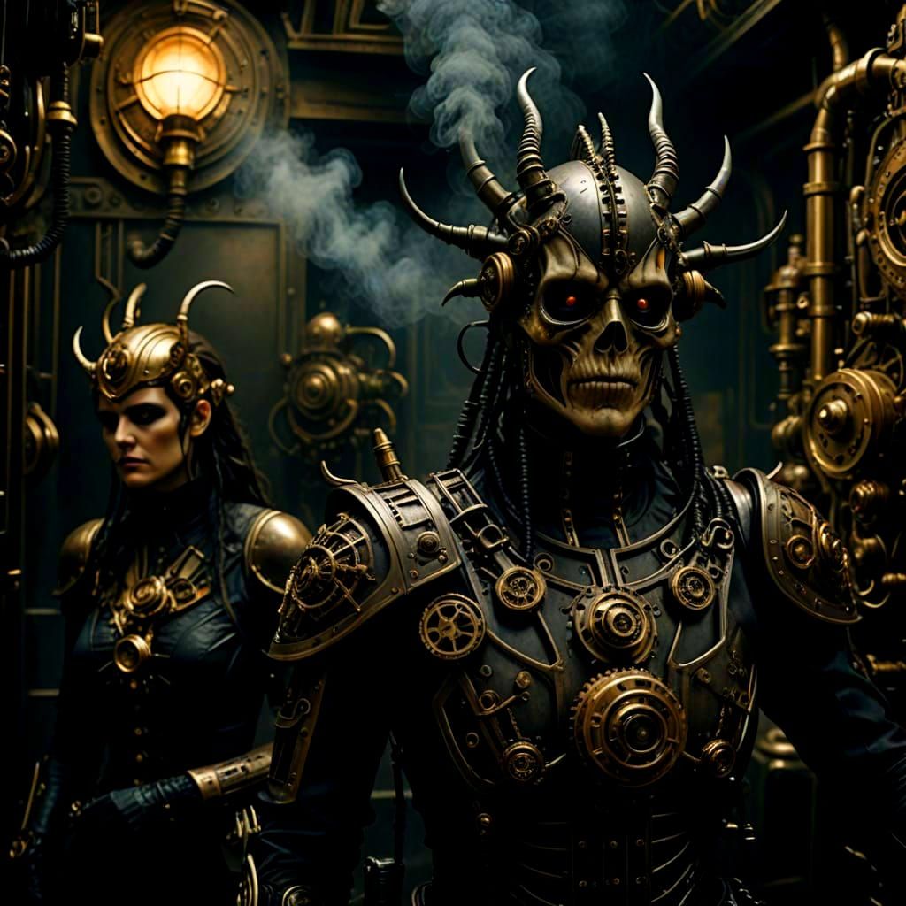 Steampunk Cenobites: A Dark Biomechanical Masterpiece