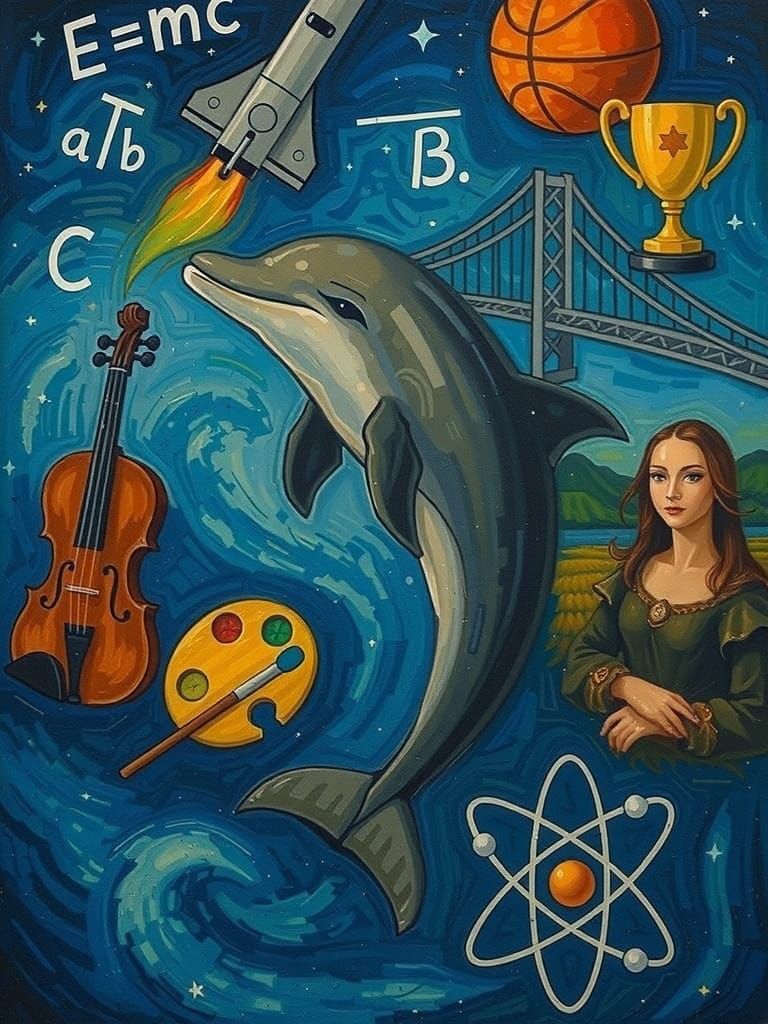 CGPT :: "The whole of mankind is but the dream of a dolphin"