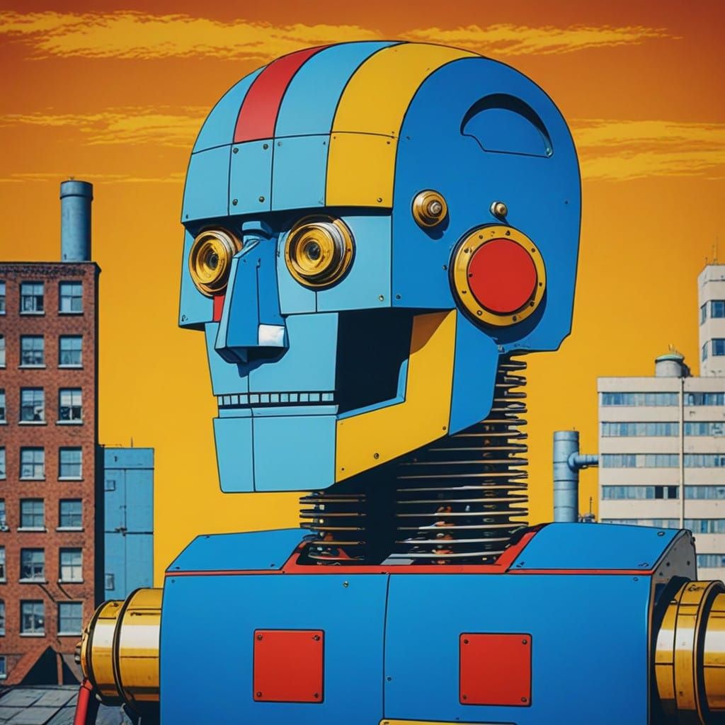 Ethereal Cyborg Portrait: Industrial Dreamscapes in Psychede...