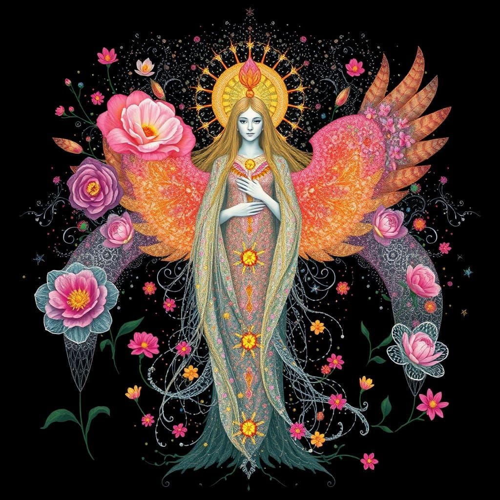 Flower Goddess Ascends in Whimsical Splendor