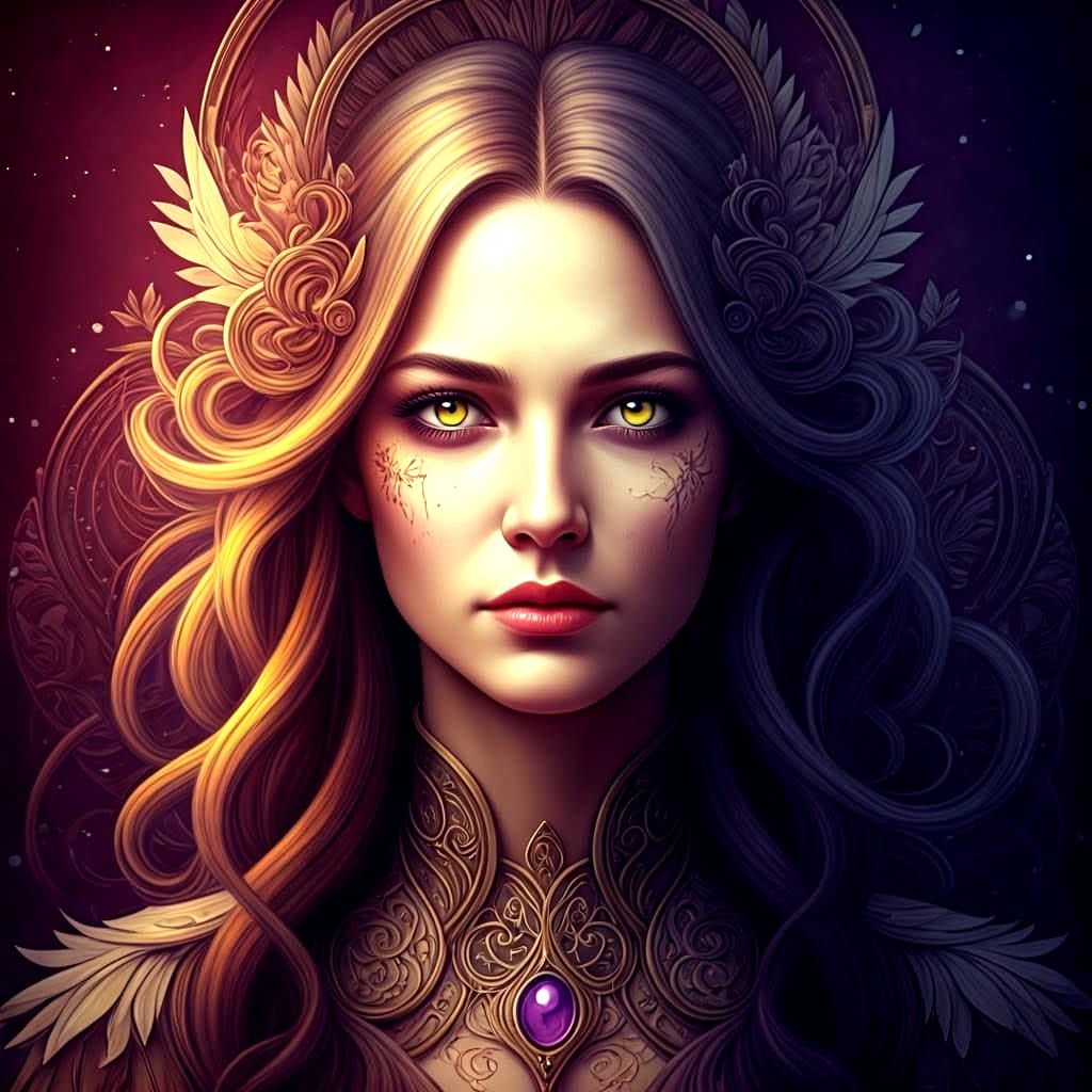 Ethereal Woman Amidst Seasons' Essence