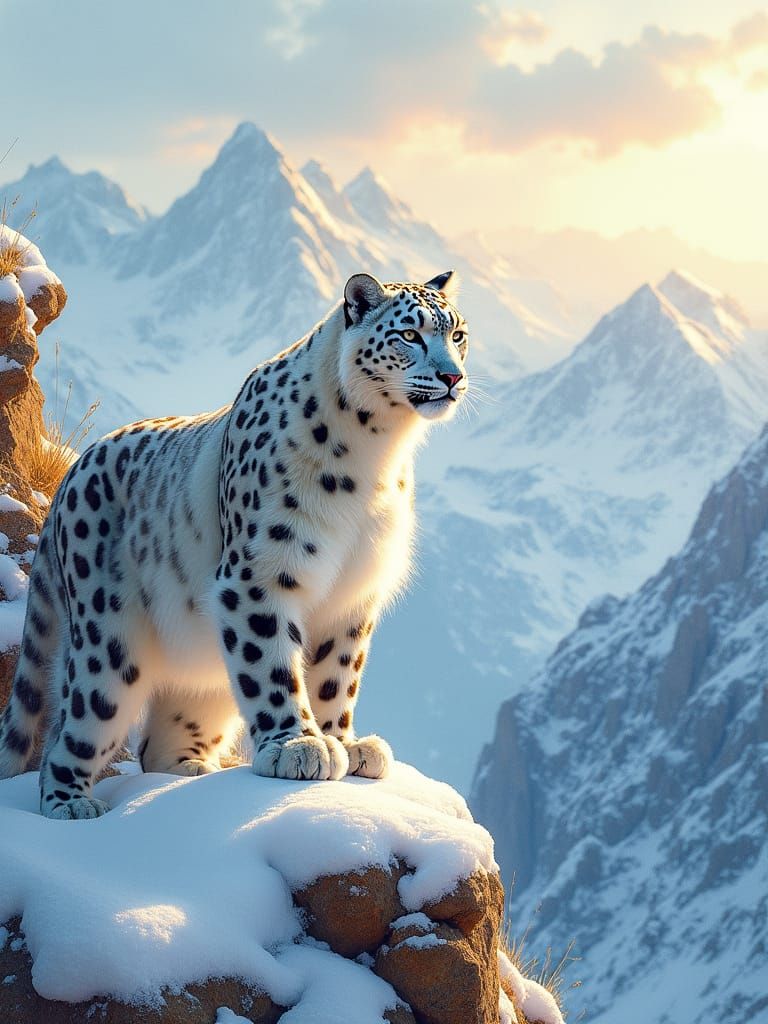 Fluffy Snow Leopard