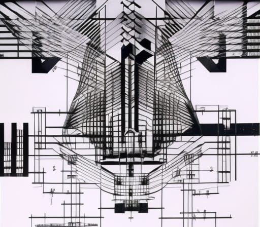 Abstract Graphic Score in Black and White