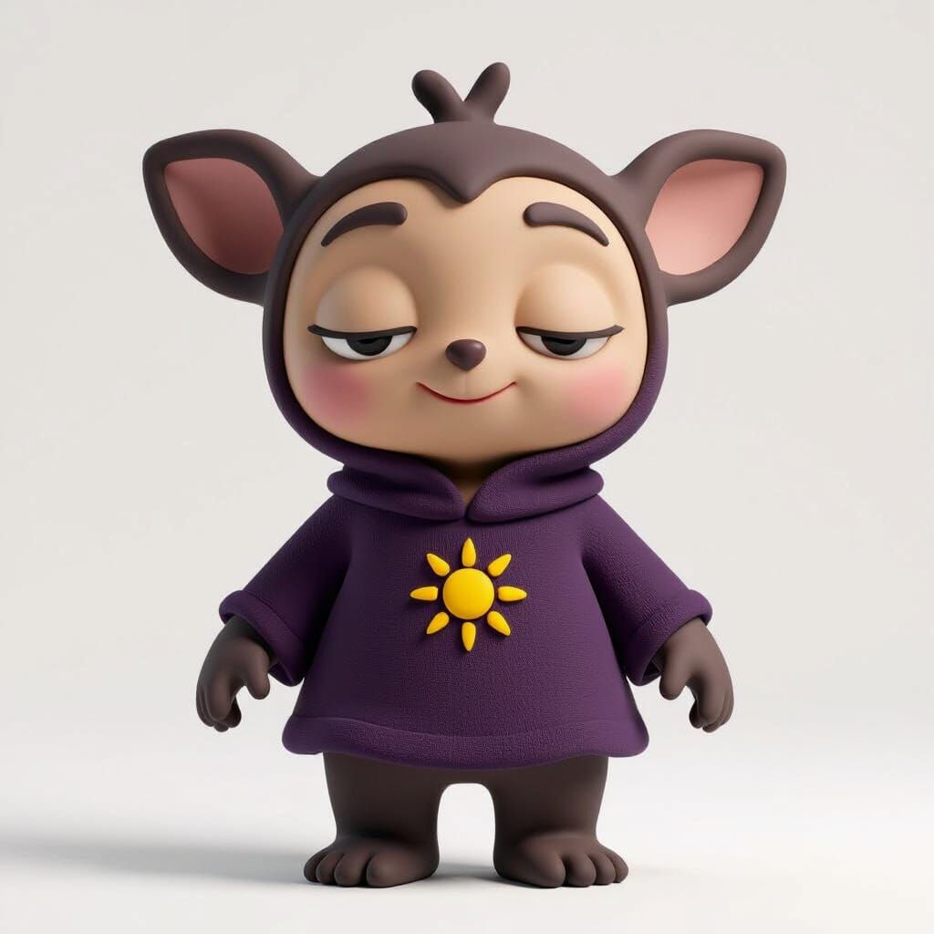Baby Urutaú Character Design in Pocoyó Style