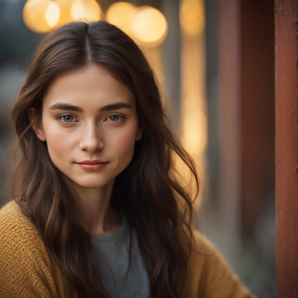 Ethereal Modern Woman in Soft Focus