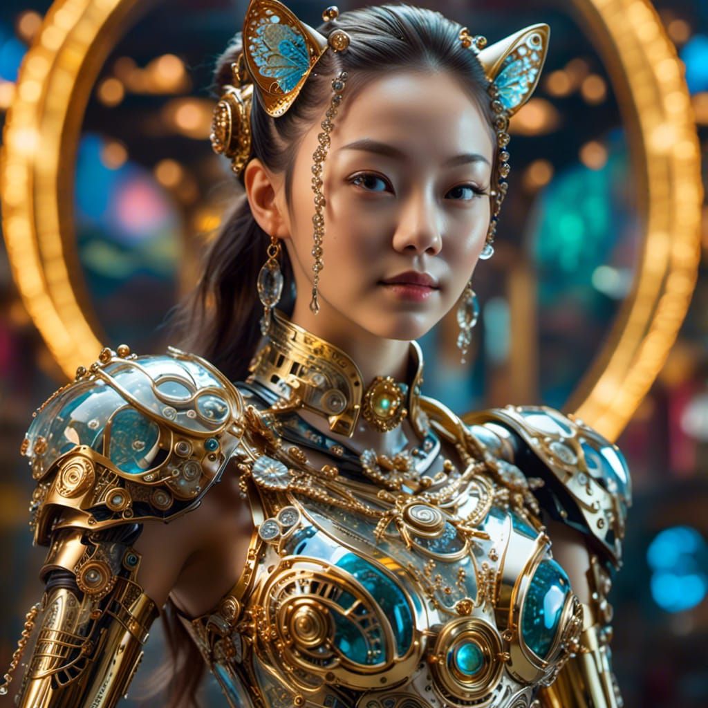 Steel Cougar Hyperrealistic Splash Art Concept