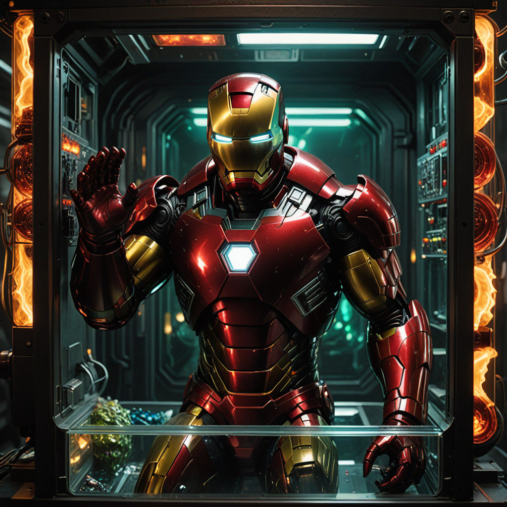 Iron-Man Trapped, Laboratory Ablaze