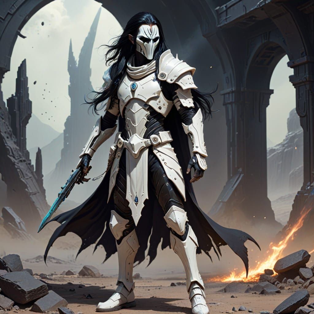 Grimdark Space Elf Wizard in Futuristic Battleground