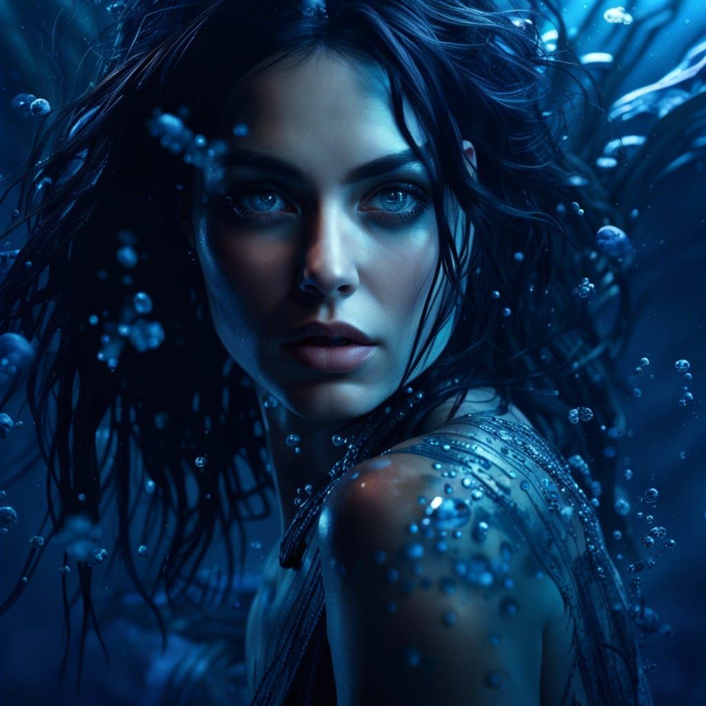 Ethereal Woman Rises From Water: Cinematic 8K Art