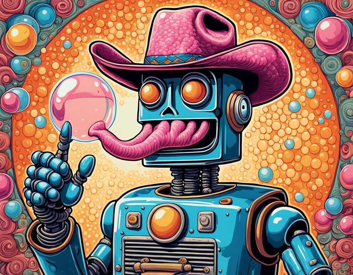 Bubble Gum Cowboy Robot